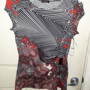Fylo fire paisley- geo print blouse